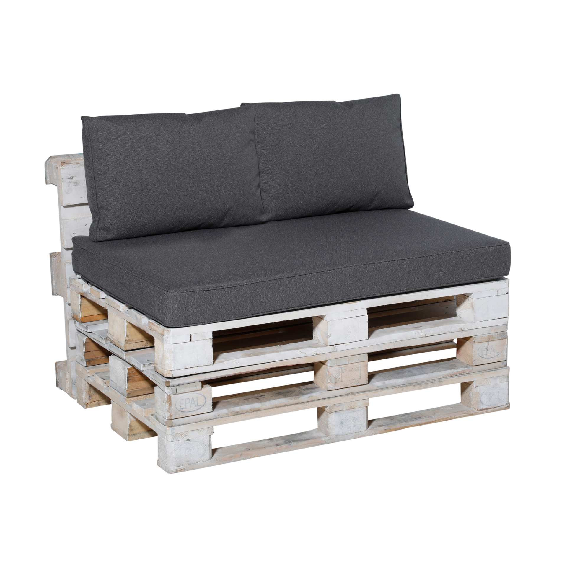 Lounge palletkussen set 120x80cm + rugkussens (Outdoor Manchester Grey) - Madison