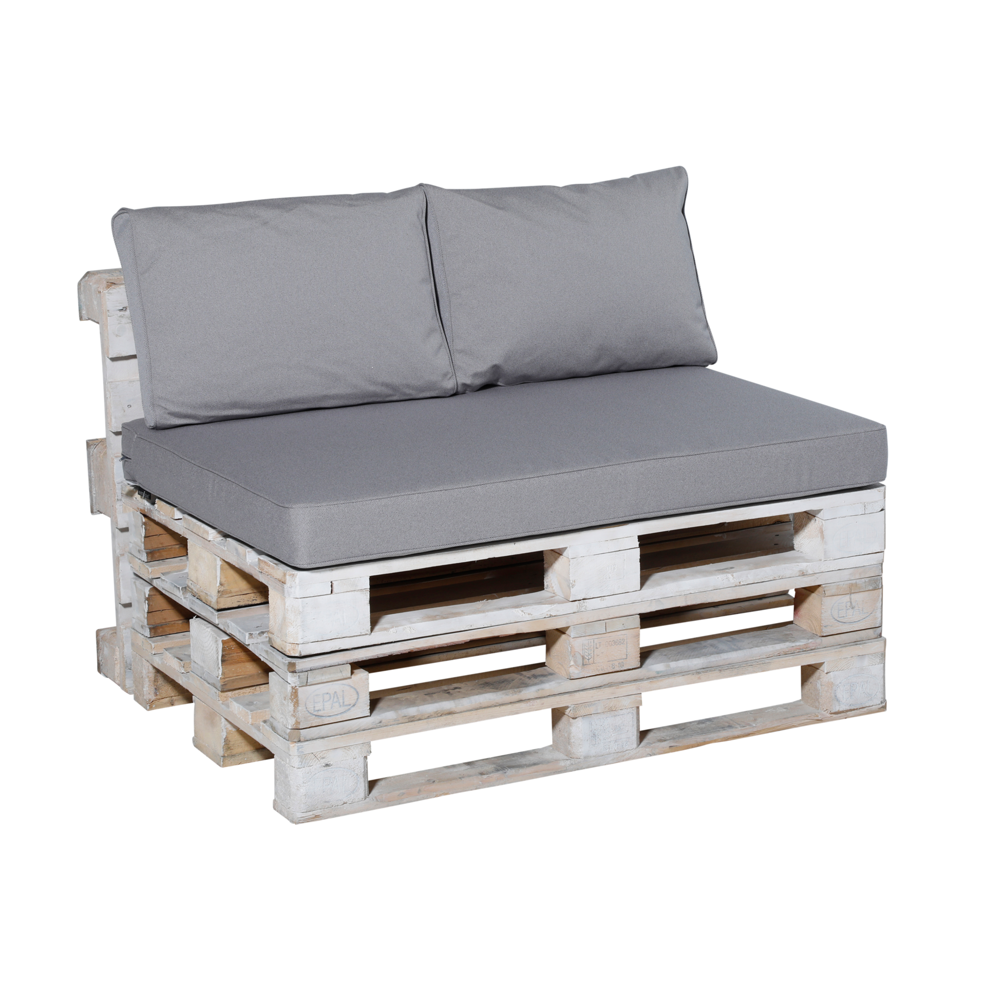 Lounge palletkussen set 120x80cm + rugkussens (Outdoor Manchester Light Grey) - Madison