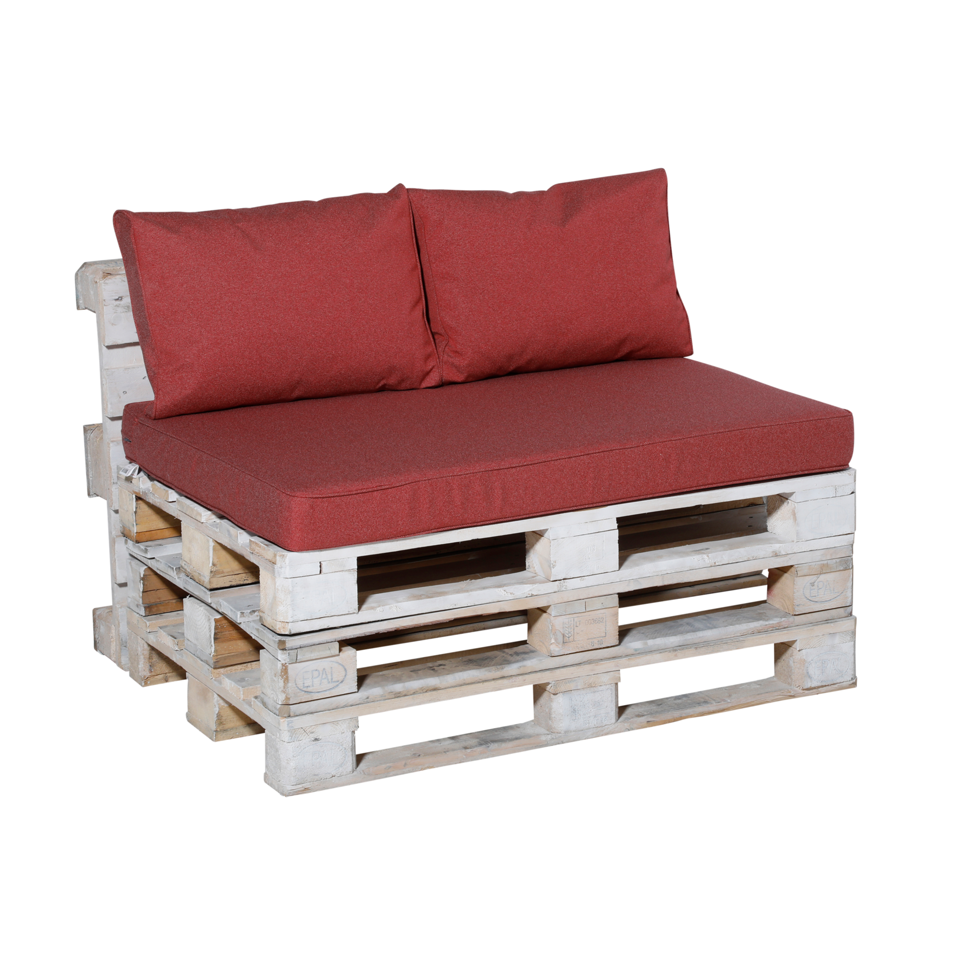 Lounge palletkussen set 120x80cm + rugkussens (Outdoor Manchester Red) - Madison