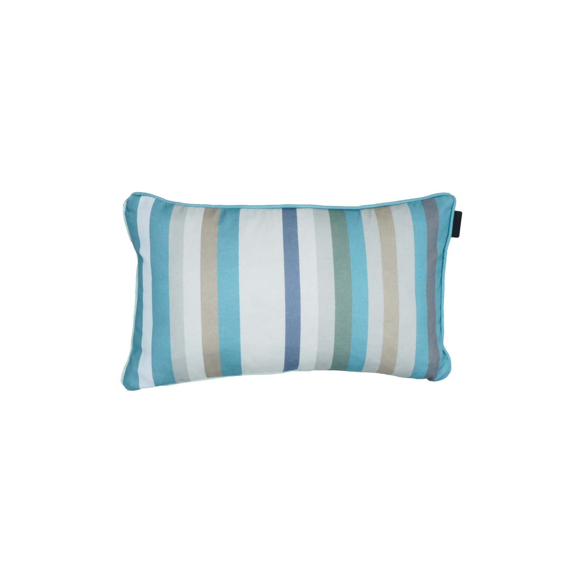 Sierkussen paspel ca.30x50cm Righe azure 2 stuks