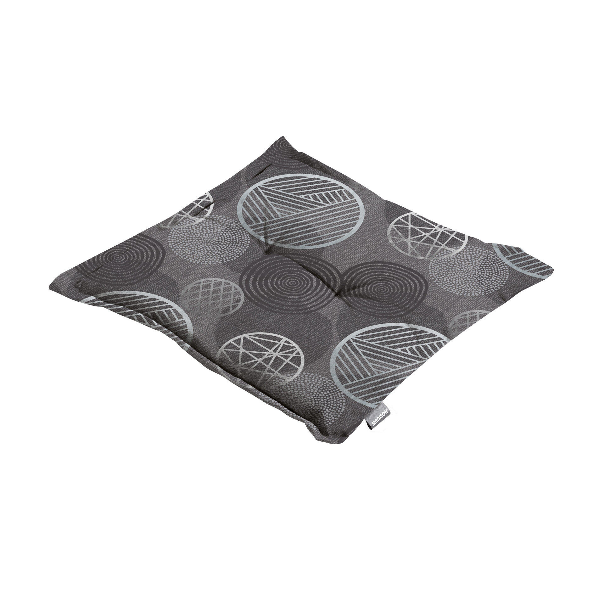Zit universeel ca.50x50cm Circle grey 2 stuks