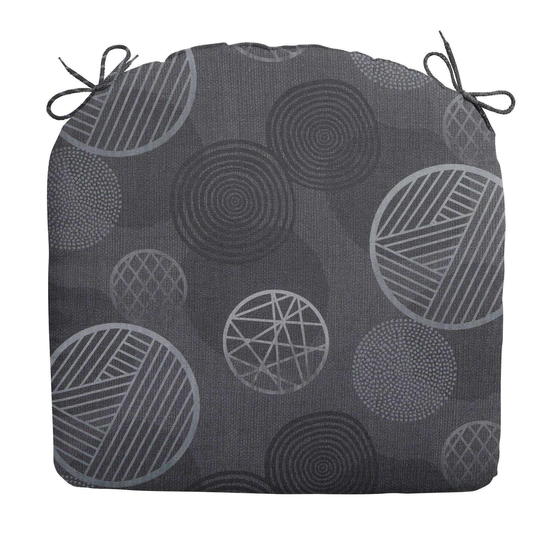 Zitkussen ca.46x48cm Circle grey 2 stuks
