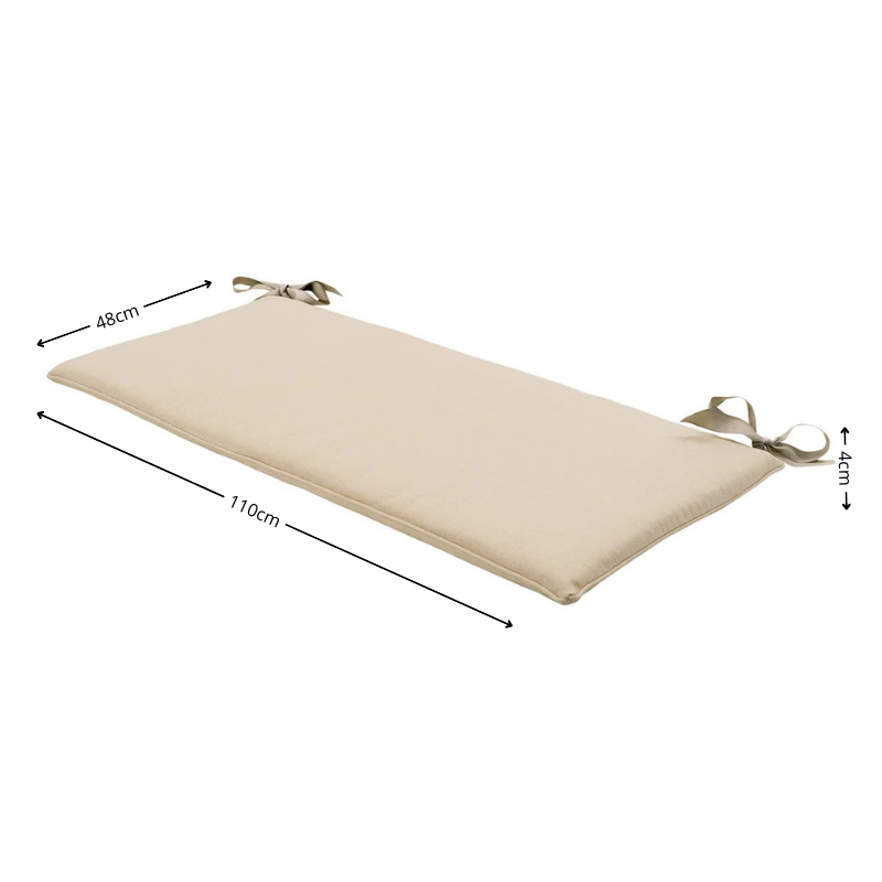 Bankkussen ca.(120)110x48cm Beige canvas eco+
