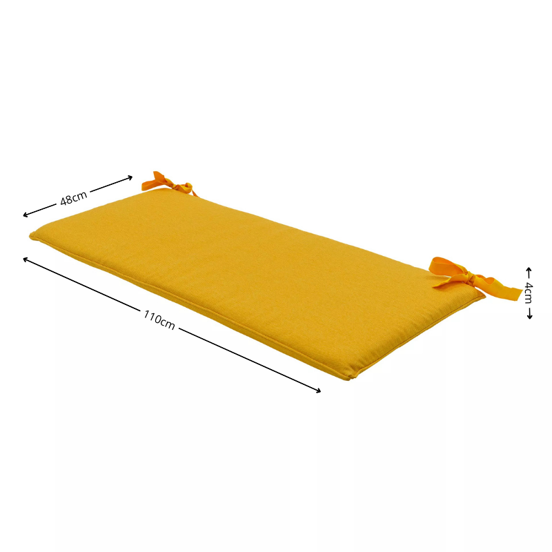 Bankkussen ca.(120)110x48cm Gold canvas eco+