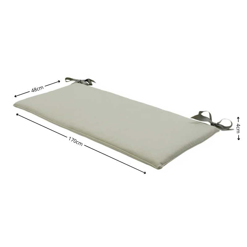 Bankkussen ca.(180)170x48cm Beige canvas eco+