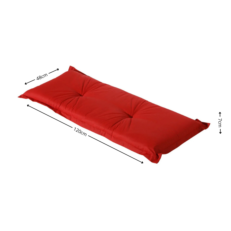 Bankkussen ca.120x48cm Basic red