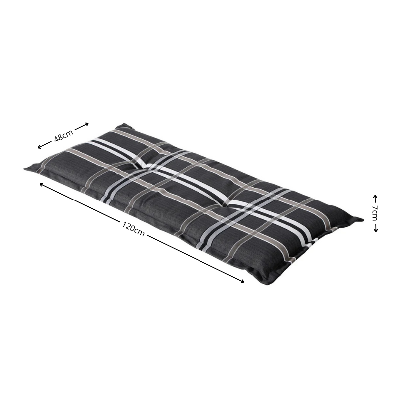 Bankkussen ca.120x48cm Nils taupe