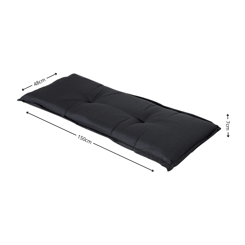 Bankkussen ca.150x48cm Basic black