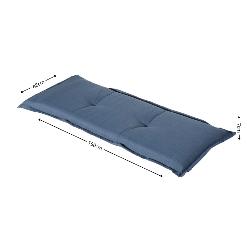 Bankkussen ca.150x48cm Basic kobalt