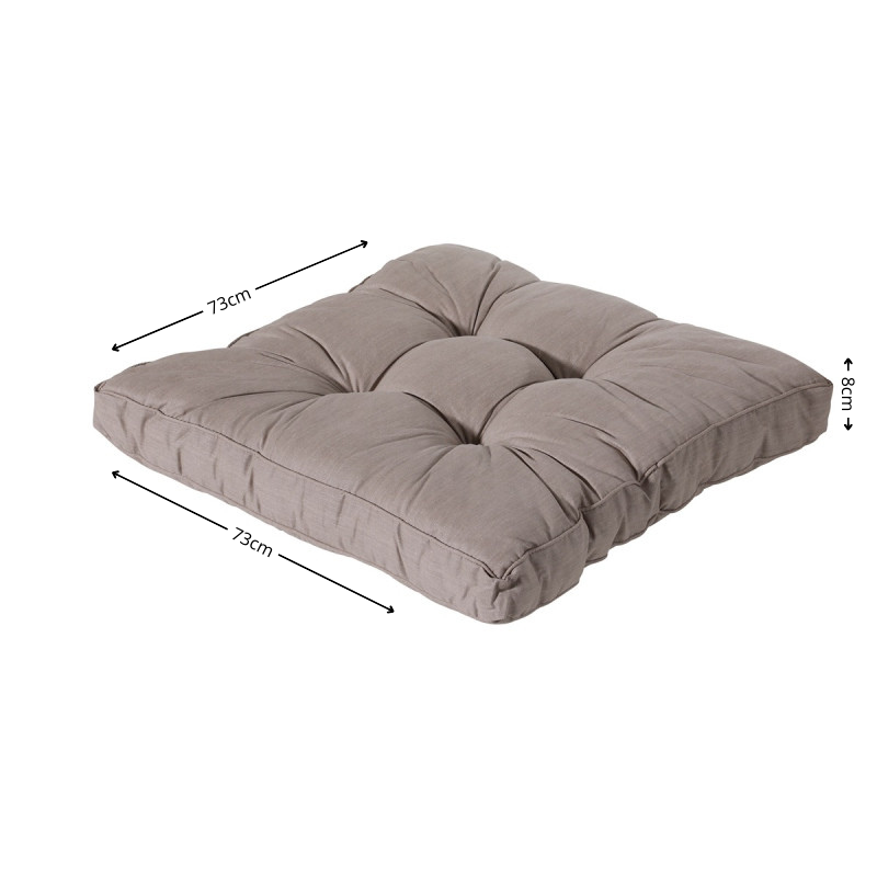 Florance zit ca.73x73cm Basic taupe 2 stuks