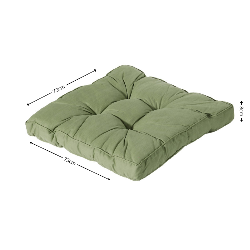 Florance zit ca.73x73cm Basic green 2 stuks