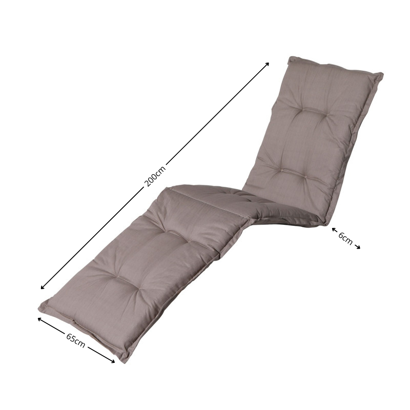 Ligbedkussen ca.200x65cm Basic taupe