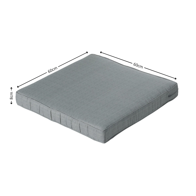 Lounge zit ca.60x60cm Basic grey 2 stuks