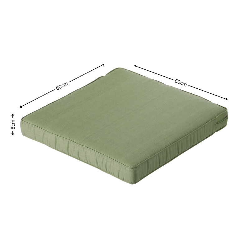 Lounge luxe ca.73x73cm Basic green 2 stuks