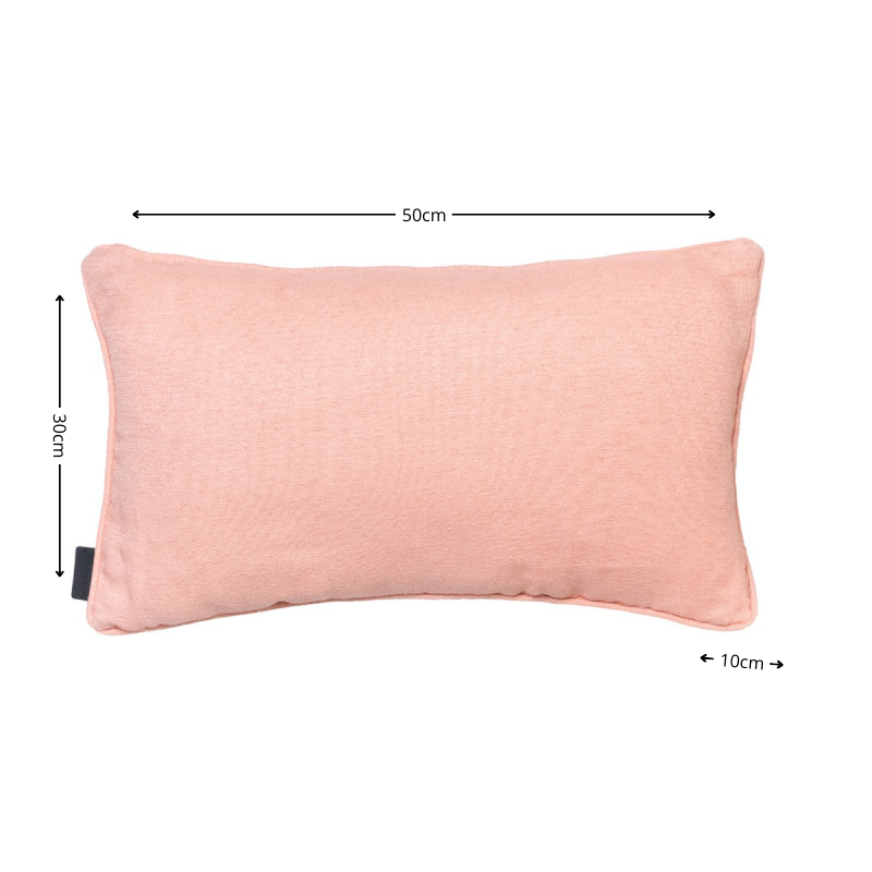 Sierkussen paspel ca.30x50cm Outdoor WR Napels salmone 2 stuks