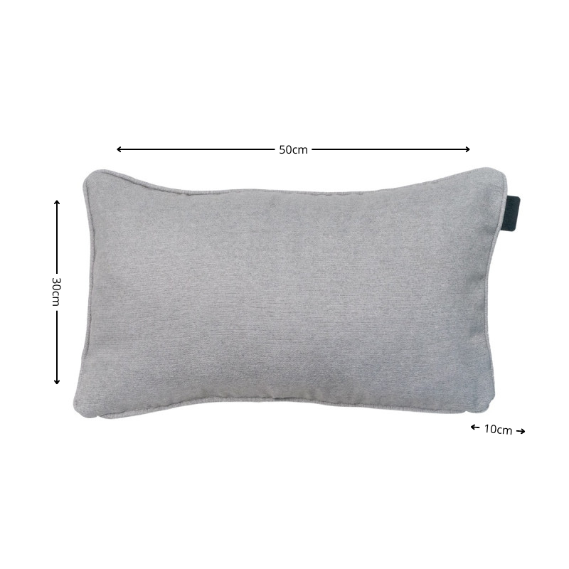 Sierkussen paspel ca.30x50cm Outdoor WR Napels grey 2 stuks