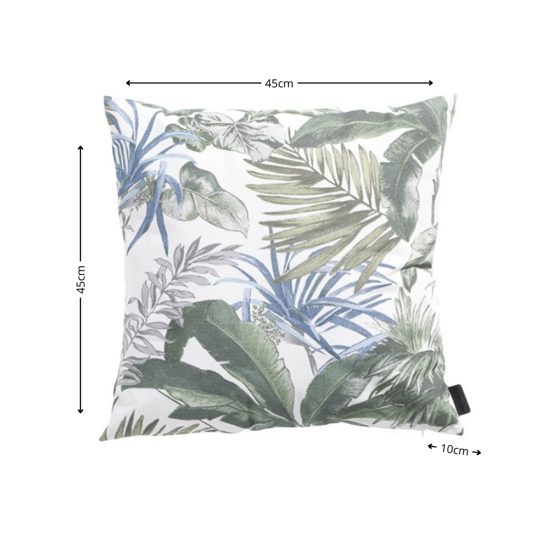 Sierkussen paspel ca.45x45cm Outdoor bliss blue 2 stuks