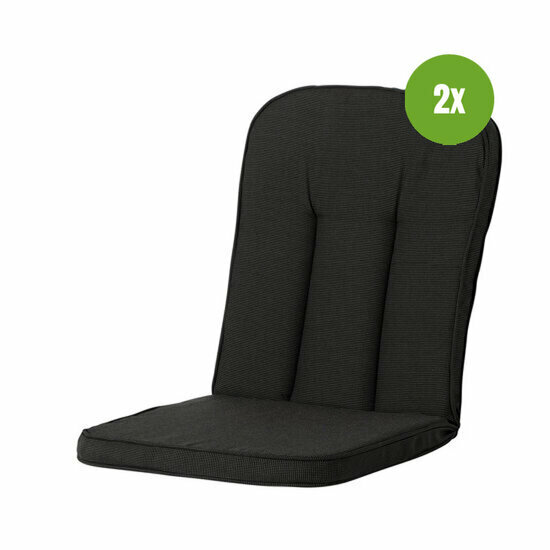 Carlo/Calvia/Kos ca.100x48cm Rib black 2 stuks