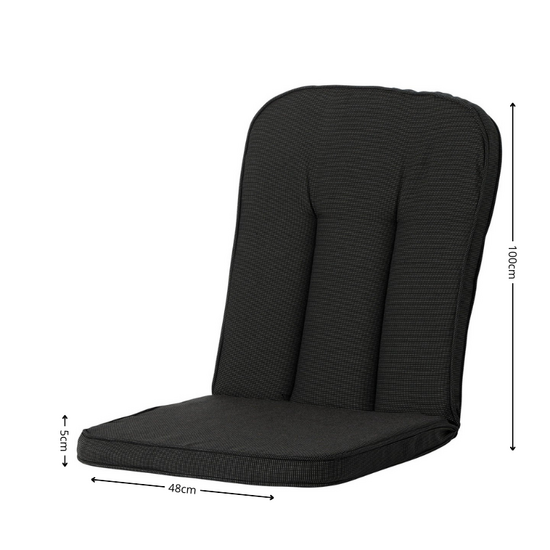 Carlo/Calvia/Kos ca.100x48cm Rib black 2 stuks