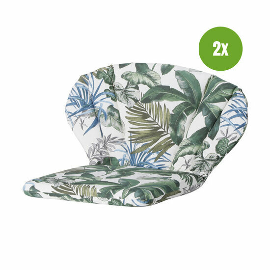 Elegance/Toledo stoelkussen ca.77x48cm Outdoor bliss blue