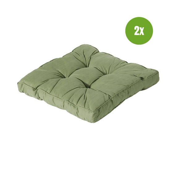 Florance zit ca.73x73cm Basic green 2 stuks