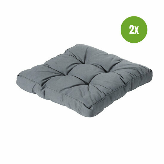 Florance zit ca.73x73cm Rib grey 2 stuks