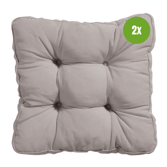 Florance kussen ca.47x47cm Panama taupe 2 stuks