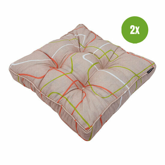 Florance kussen ca.47x47cm Joah terra 2 stuks