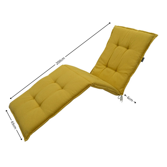 Ligbedkussen ca.200x65cm Panama mustard