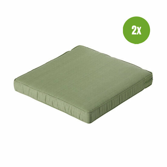 Lounge luxe ca.73x73cm Basic green 2 stuks