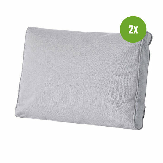 Lounge rugkussen ca.40x60cm Outdoor Manchester light grey 2 stuks