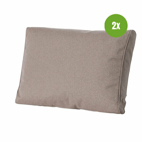 Lounge rugkussen ca.40x60cm Outdoor Manchester taupe 2 stuks