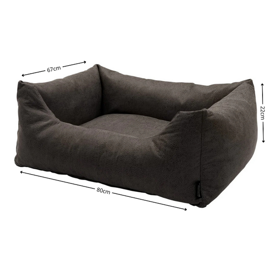 Hondenmand ca.80x67x22cm Leather look taupe