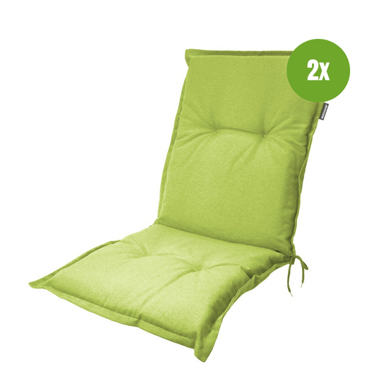 Kussen lage rug ca.105x50cm Panama lime 2 stuks