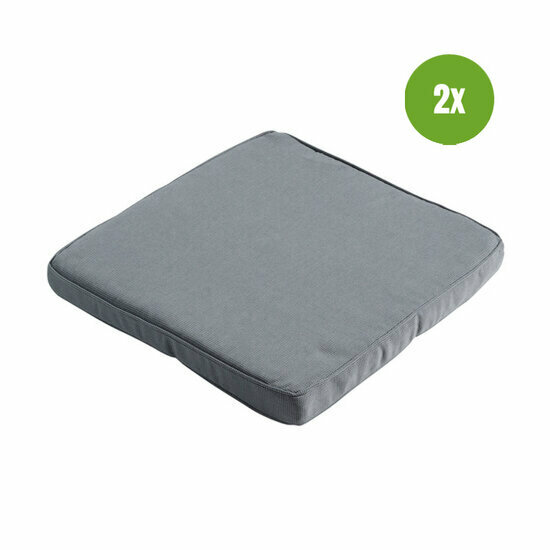 Wicker Multi ca.48x48cm Rib grey 2 stuks