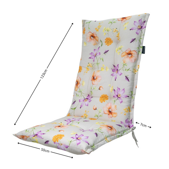 Kussen hoge rug ca.123x50cm Florina purple 2 stuks