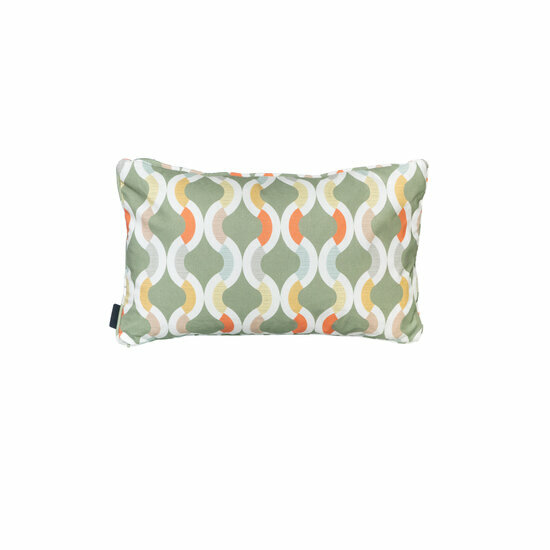 Sierkussen paspel ca.30x50cm Outdoor+ Trivia green 2 stuks
