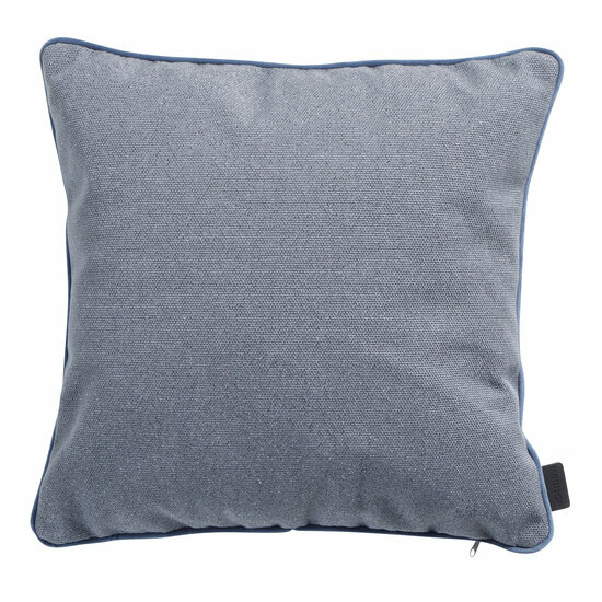 Sierkussen paspel ca.45x45cm Outdoor Manchester denim grey 2 stuks