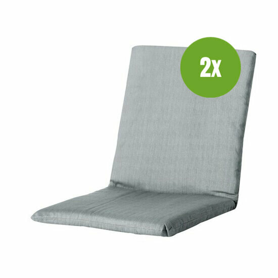 Stapelstoel kussen ca.97x49cm Basic grey 2 stuks