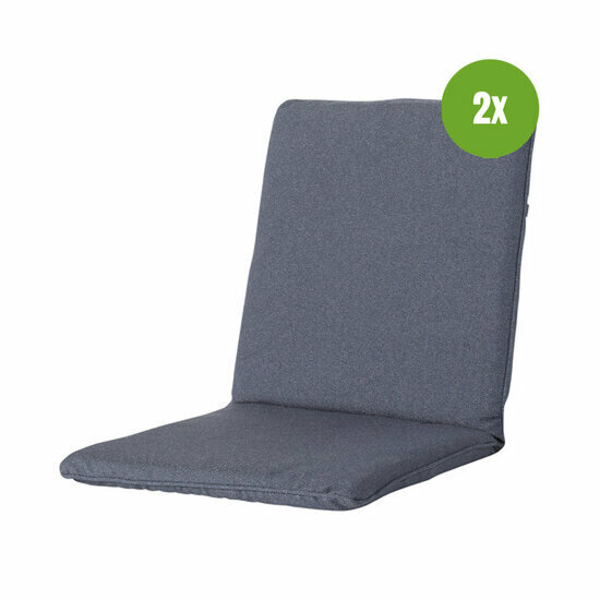 Stapelstoel kussen ca.97x49cm Outdoor Manchester denim grey 2 stuks