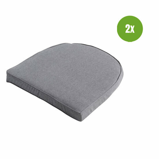 Wicker york ca.48x48cm Outdoor Oxford grey 2 stuks