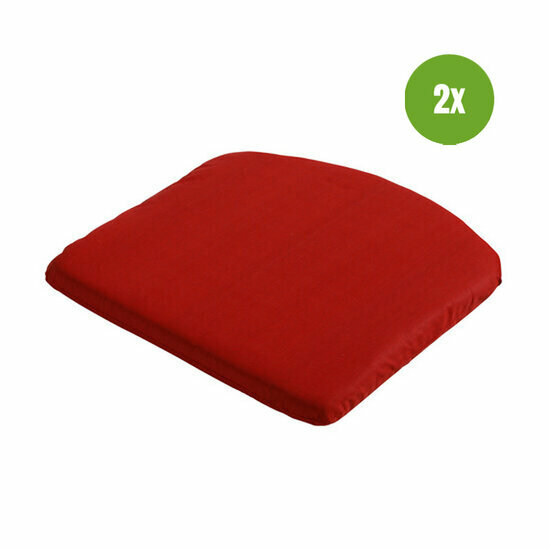 Zitkussen ca.46x48cm Basic red 2 stuks