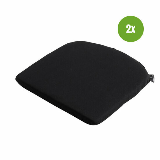 Zitkussen ca.46x48cm Panama black 2 stuks