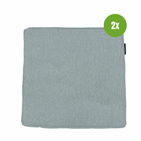 Luxe zitkussen ca.40x40cm Silver canvas eco+ 2 stuks