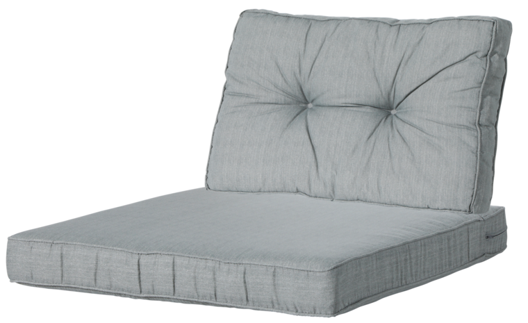Loungekussen Luxe en Florance set Basic Grey | 60x60cm + 60x43cm