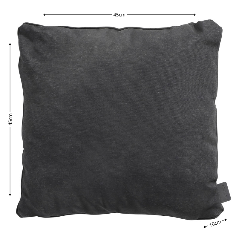Sierkussen paspel ca.45x45cm Panama black 2 stuks