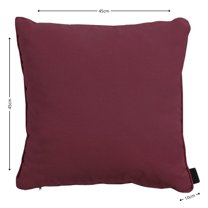 Sierkussen paspel ca.45x45cm Panama bordeaux 2 stuks