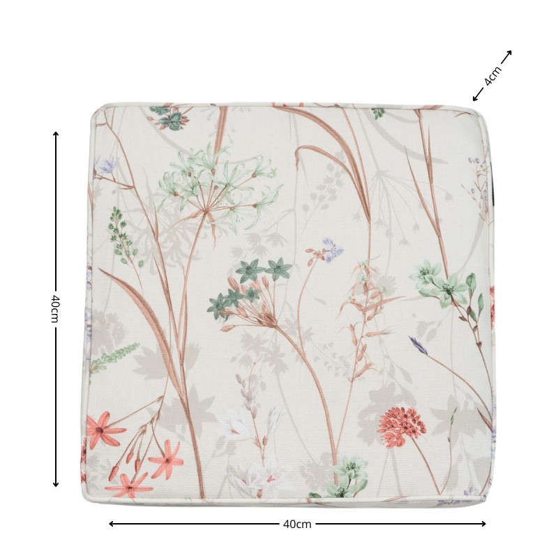 Luxe zitkussen ca.40x40cm Donna natural canvas eco+ 2 stuks