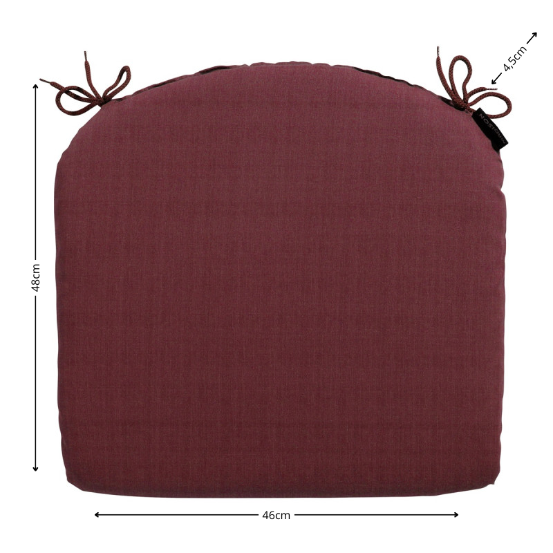 Zitkussen ca.46x48cm Panama bordeaux 2 stuks