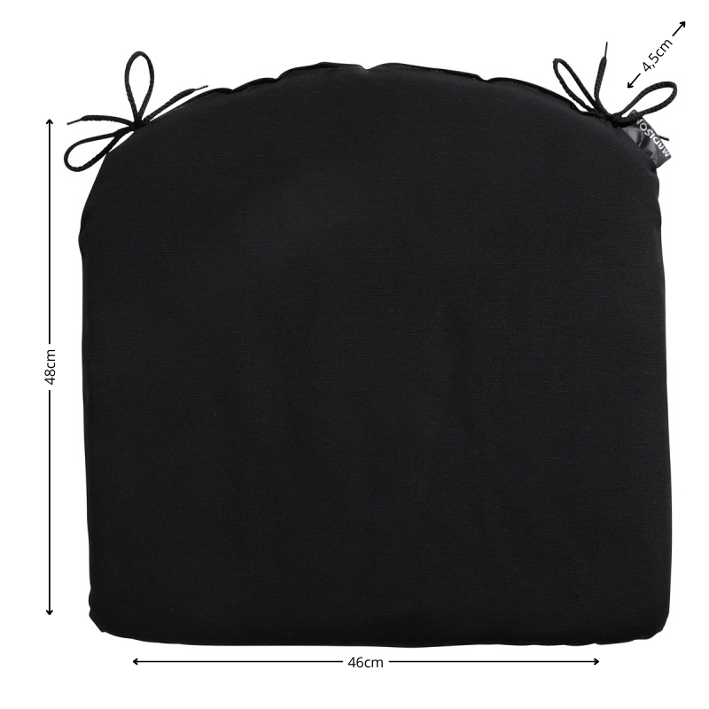 Zitkussen ca.46x48cm Panama black 2 stuks